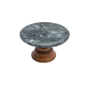Handmade Modern <b>Wooden</b> <b>Cupcake</b> Cake Server <b>Stand</b> with Marble Finish Hotel Tableware Decoration Accessories for Weddings Parties - Product Image 1