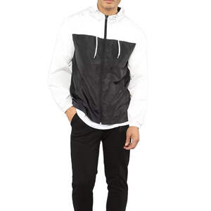 Chaqueta cortavientos para exteriores de marca personalizada para hombre, chaqueta cortavientos ligera con capucha de tela ecológica impermeable para invierno - Product Image 1