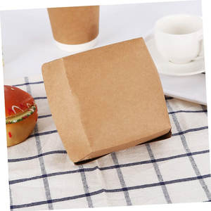 Contenedor de papel Kraft versátil para ensaladas y alimentos, diseño en caja ventajoso UV para bollos, Mini magdalenas, hamburguesas y sándwiches - Product Image 6