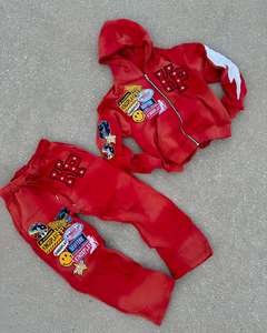 เสื้อฮู้ดซิป Y2K สตรีทแวร์ ผ้าเฟรนช์เทอร์รี่ 500 GSM คุณภาพสูง ผ้าฝ้ายเนื้อหนัก ปักลาย ล้างสีแบบแอซิดวอช - Product Image 1