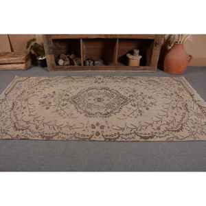 พรมขนแกะตุรกี8.9ft วินเทจผ้าทอสีเบจสีน้ำตาลและสีเบจสำหรับตกแต่งห้องนั่งเล่นด้วยลาเท็กซ์ - Product Image 4