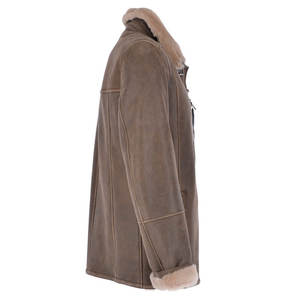Nouveau Style hiver chaud épais en peau de mouton fourrure d'agneau longue en peau de mouton veste en cuir tricoté manches en peau de mouton polaire Softshell - Product Image 4