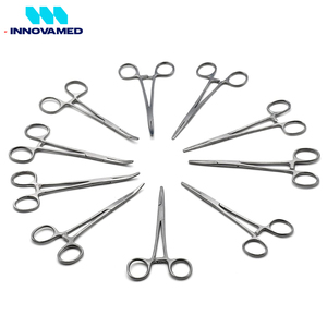 Pinces hémostatiques Hemostat Mosquito à dents courbes et droites en acier inoxydable pour microchirurgie, par INNOVAMED - Product Image 2