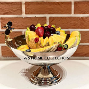 ชามอลูมิเนียมโลหะสไตล์นอร์ดิกหรูหราดีไซน์รูปเขากวางทรงกลมดีไซน์รูปเขากวางสำหรับตกแต่งบ้าน - Product Image 6