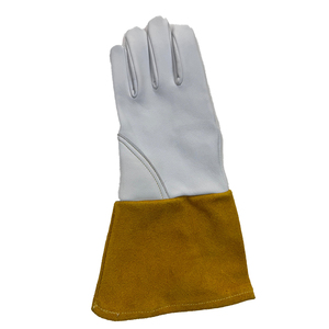 High Quality XL Size Tig Welding <b>Gloves</b> Leather <b>Long</b> Sleeve Mitts Heat Resistant for Safety Use OEM Cheap Price - Product Image 1