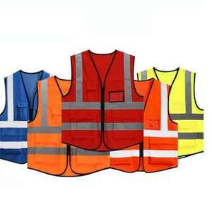 เสื้อแจ็คเก็ตและเสื้อกั๊กนิรภัยสะท้อนแสงมองเห็นได้ชัดเจน ผลิตจากโพลีเอสเตอร์ 100% พร้อมช่องใส่ของหลายช่อง - Product Image 4