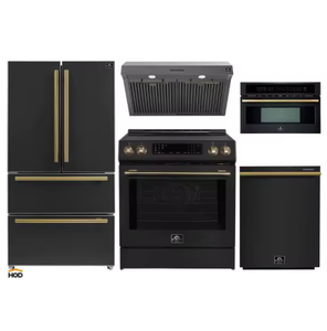 NOUVEAU - Pack Réfrigérateur 30'' avec machine à glaçons électrique 36'' en acier inoxydable, capacité 600L, contrôle intelligent, noir antique, usage domestique - Product Image 2