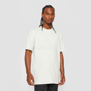 T-shirts à col rond tricotés en coton solide 100% pour hommes, logo personnalisé en coton biologique lourd, t-shirts vierges de haute qualité - Product Image 1