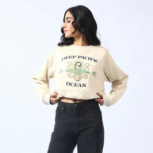 เสื้อสเวตเตอร์แบบสวมหัวแขนยาวแฟชั่นสำหรับผู้หญิงเสื้อสเวตเตอร์พิมพ์ลายกราฟิก - Product Image 2