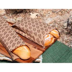 Sacchetti per Alimenti in Carta Kraft 7x24cm con Stampa Espigas, 1000 Pezzi, B2B - Product Image 1