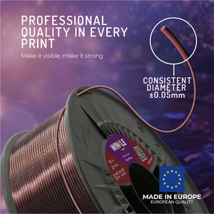 Filament d'imprimante 3D WINKLE PETG Crystal 1,75 mm 1 kg FDM Haute résistance aux chocs Fabriqué en Europe Tolérance 0,05 mm Buse 220-240 - Product Image 3