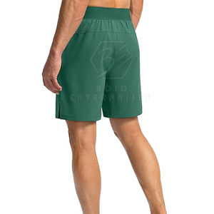 Shorts de sport pour hommes style urbain à séchage rapide avec taille élastique, motif uni, doublure intérieure et poches pour la course à pied – Vente en gros - Product Image 3