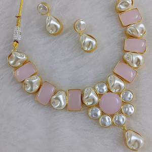 Conjunto de collar de artesanía con estilo de fusión moderna, diseño personalizado, cadena de bambú de latón pesado con collar de gargantilla de moda - Product Image 1