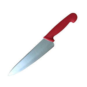 Venta al por mayor personalizado de alta calidad OEM ODM servicio profesional gran oferta de acero inoxidable Chef cuchillo de cocina con mango rojo oscuro - Product Image 6
