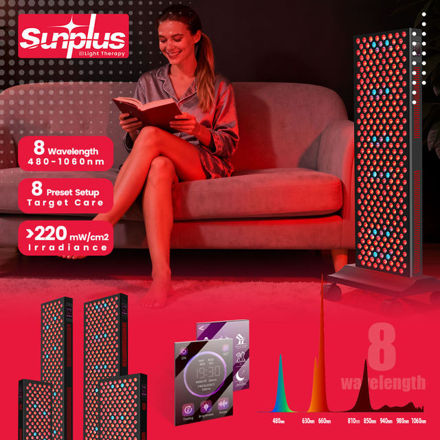 New Hot Led Red and Near Infrared Light 660Nm 850Nm Red Light Therapy Panel Refine 900 Wavelengths 660 Nm 850 Nm Factory