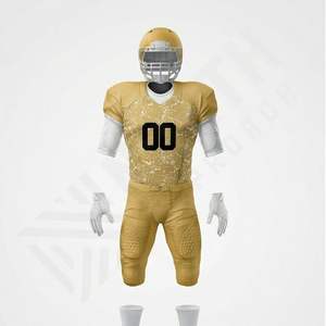 Vente directe d'usine, nouveau modèle d'uniforme de football américain, prix ajustable, respirant, manches courtes, vêtements de performance pour équipe - Product Image 1