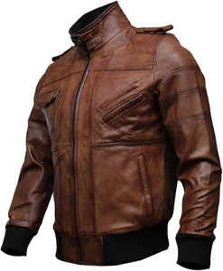 Veste de moto en cuir imperméable pour homme, veste en cuir pour homme, course, haute qualité, vêtements de mode - Product Image 4