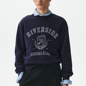 Venta al por mayor de productos básicos de logotipo personalizado mezclado de alta calidad suave liso cuello redondo para sudaderas con capucha y sudaderas de hombre - Product Image 2