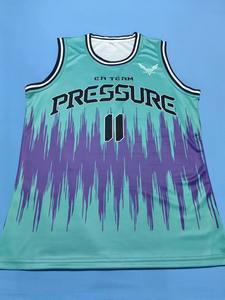 Maillot de basket-ball unisexe de haute qualité OEM Uniformes Set vêtements de sport imprimés numériquement en polyester grande taille vente en gros - Product Image 2