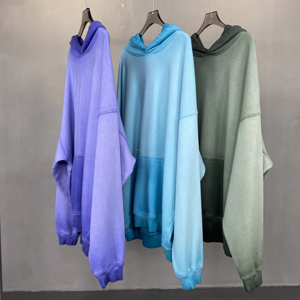 Ensemble survêtement et sweat-shirt pour homme surdimensionné en coton 100% personnalisé, imprimé à l'écran, délavé au soleil, vintage, délavé à l'acide - Product Image 3