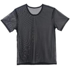 Men's Elastic Gym Clothing T-Shirt Streetwear Tops with O-Neck Wholesale Short Sleeves Undershirt Tops - Product Image 4