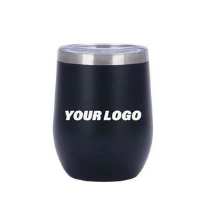 Termo de Acero Inoxidable de 12 oz, Doble Capa, Aislado al Vacío, con Forma de Huevo, Mini Taza para Café, para Exteriores, con Tapa - Product Image 1