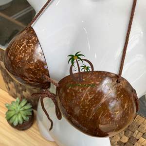 Estilo Hawaiano Coco Eco Brand Coconut Shell Bra Bikini Top para verano Luau Party Halloween Hawaiian Costume Accesorio - Product Image 2