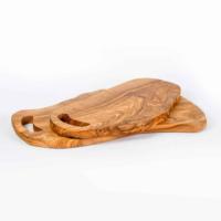 Olijfhouten snijplank 2 cm |   Tunisische serveer- en snijplank |   Gegraveerd logo op maat