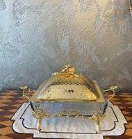 Chafing Dish Deckel aus Edelstahl 304 Silber 9L Speisenwärmer A++ Energieeffizient mit Verstellbaren Gittern für Restaurants