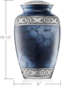 Urnas de cremación, urnas de metal estándar de tamaño completo, tarro de contenedor conmemorativo para cenizas de animales y humanos - Product Image 4