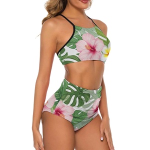 Conjunto de Bikini de Nailon y Elastano de Primera Calidad, Diseño Exquisito con Estampado Floral, Secado Rápido, Protección UV, Traje de Baño para Mujer - Product Image 4