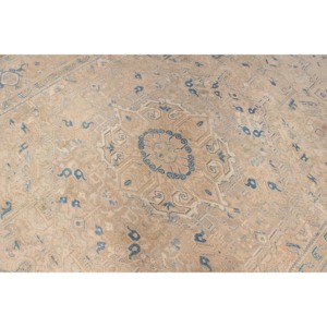 8.4x11.3 ft Vintage Rug Rug, Turkish Rug, <b>Brown</b> Geometric <b>Wool</b> Rug - Product Image 2