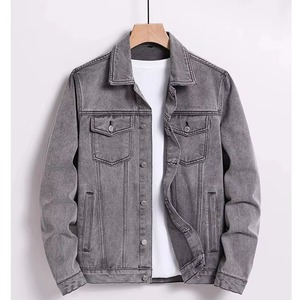 Veste en jean pour hommes Design avec logo personnalisé Qualité supérieure Confortable Jeans à manches longues Vêtements d'extérieur Vente directe en usine - Product Image 1