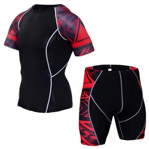 Camiseta y Pantalones Cortos de Rashguard para MMA y Muay Thai, Estampado por Sublimación, Transpirable, Elástico, Compresión, Spandex/Nailon, Fitness, Gimnasio - Product Image 5