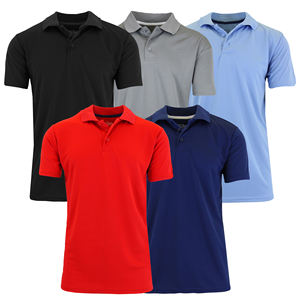Paquete de 5 Camisetas Deportivas de Punto Sólido para Hombre, Secado Rápido, Absorción de Humedad (Tallas S-3XL) - Product Image 2