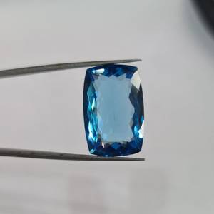 Topacio Azul Natural con Corte Cojín y Efecto Fuego Azul para Joyería - Product Image 2