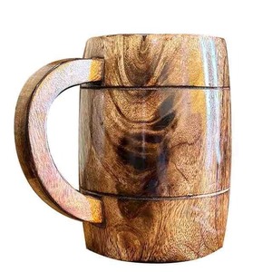 Tasse à bière en bois sur le thème des animaux rustiques Tasse écologique artisanale pour une utilisation cérémonielle du thé au café par ArtisanVibe - Product Image 2