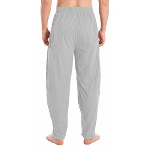 OEM 100% pantalons en coton pour hommes avec logo personnalisé pantalon streetwear décontracté tricoté uni sport respirant pour hommes été avec poches - Product Image 6