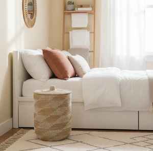 Cesta de ratán ecológico tejida a mano con asas recortadas Almacenamiento resistente para zapatos y ropa - Product Image 4