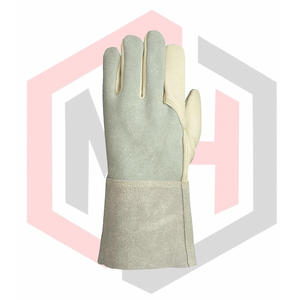 ถุงมือทำงานหนังวัวแท้เกรดพรีเมียม ป้องกันไฟฟ้าสถิต พร้อมปลอกแขนนิรภัย ระบายอากาศได้ดี ทนทานต่อการฉีกขาด ปราศจากซิลิโคน ปรับความยาวได้ - Product Image 3