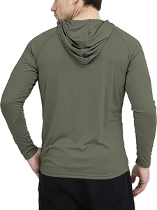 Camiseta con capucha para hombre con impresión de sublimación personalizada | Camisetas con capucha de poliéster Spandex de manga larga raglán | Ropa deportiva al por mayor a granel - Product Image 6