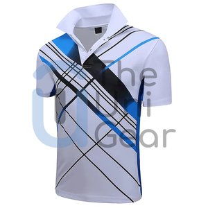 Camisas de Hombre al por Mayor, Nuevo Diseño Personalizado, Patrón Sólido, Tejido de Poliéster, Secado Rápido, Ropa Casual de Calle, Golf - Product Image 6
