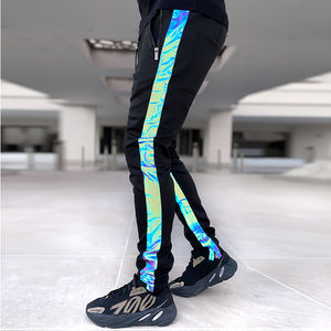 Wholesale Slim <b>Fit</b> <b>Gym</b> Pants Reflective Stripe Custom logo Design Training Cargo Trackpants Men Jogger Sweatpants - Product Image 1