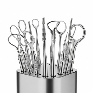 Ensemble d'outils d'extraction des points noirs et des boutons en acier inoxydable avancé Glee Impex pour les soins du visage professionnels et le traitement de l'acné - Product Image 3