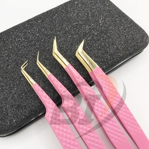 Pinzas para extensión de pestañas de acero inoxidable sostenibles japonesas de oro rosa de alta calidad al por mayor punta puntiaguda-cada unidad seleccionada a mano - Product Image 2
