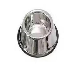 Tazón de comida para perros de Color plateado de acero inoxidable de calidad Superior de forma redonda con tazón para servir comida para perros a la venta - Product Image 1