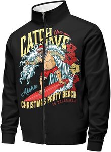 ยูนิเซ็กซ์เรโทร90S 80S ชุดวอร์มฤดูหนาวมีซิปเต็มชุด2ชิ้นพร้อมหมวกคอปกหมวกถักหมวกบีนนี่ปรับแต่งระบายอากาศได้ - Product Image 2