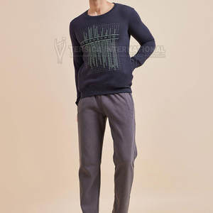 Sweat-shirt décontracté à col rond pour hommes Sweat-shirt à manches longues doux et confortable Sweat-shirt doublé polaire pour hommes - Product Image 3