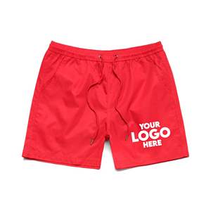 Shorts en nylon pour hommes, couleur rouge, pour fitness, sport, entraînement, course à pied, shorts décontractés personnalisés pour hommes. - Product Image 1