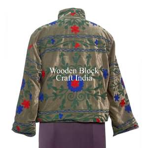 <b>Women's</b> Latest Bohemian Floral Quilt <b>Jacket</b> Handmade Velvet Embroidered Suzani Cotton Windbreaker Coat Autumn Winter <b>Summer</b> - Product Image 5